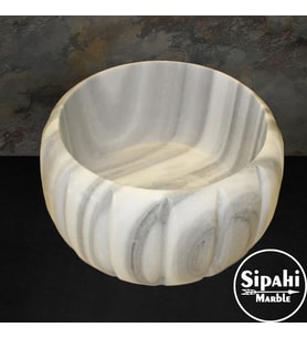 Sipahi Marble Marmara Çizgili Kabak Model Kurna