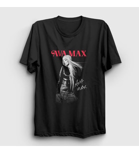 Presmono Unisex Siyah Poster V2 Ava Max T-Shirt 410297tt