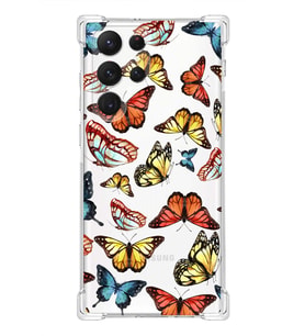 PrintiFy Samsung Galaxy S21 Ultra Uyumlu Water Color 2 Baskılı Şeffaf Köşe Korumalı Antişok Kılıf
