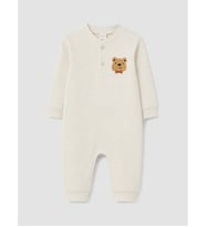 LCW baby Bej Baskılı Erkek Bebek Tulum