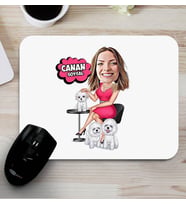Havalı Hatun Karikatürlü Mouse Pad