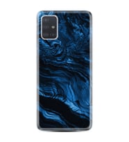 Samsung a71 A72 A73 A7 A9 2018 C7 C9 Kılıf Desenli Silikon Blue MArble 1379
