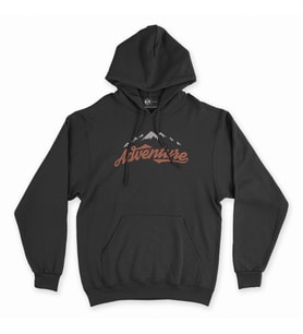 Kahverengi Adventure Siyah Kapşonlu Sweatshirt Hoddie