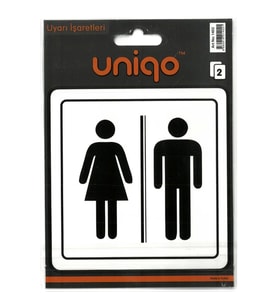 CREA UNIQO UYARI ETİKETİ - KADIN ERKEK FİGÜRLÜ 2'Lİ  1402