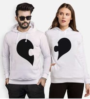 Tshirthane Kalp Puzzle Sevgili Kombinleri Kapüşonlu Kombini (Tek Ürün Fiyatıdır.)