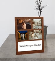Kişiye Özel Masaüstü 4 Fotoğraflı Kolaj Çerçeve