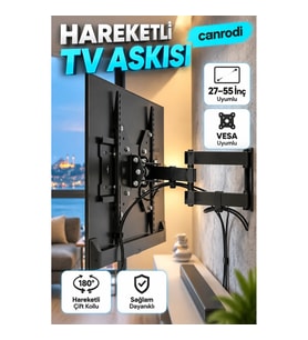 27–55 İnç Hareketli TV Duvar Askı Aparatı – Çift Kollu VESA Uyumlu