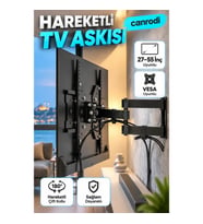 27–55 İnç Hareketli TV Duvar Askı Aparatı – Çift Kollu VESA Uyumlu