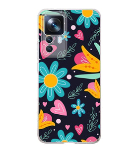 PrintiFy Xiaomi Mi 12T ile Uyumlu Retro Color 1  Kamera Korumalı Şeffaf  Kılıf