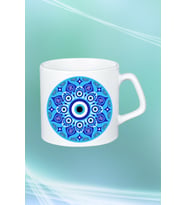 Mandala Nazarlık Baskılı Afilli Kupa Bardak Çay Kahve Fincanı