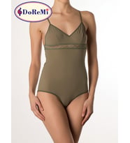 İnce Askılı Çıtçıtlı Body (Haki)
