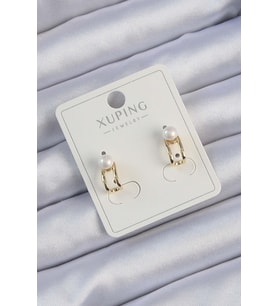 Xuping Gold Renk İnci Taşlı Halka Küpe 5886 - HEP-1114-7264