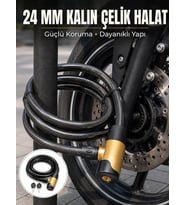 Güçlü Çelik Halat Yapısıyla Motosiklet, Bisiklet ve Scooter İçin Güvenli Kilit