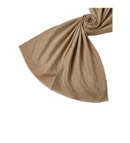 Işıl İpek - Pamuk Jakarlı F Desen Şal 75x190 cm (Gold)