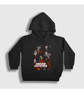 Presmono Unisex Çocuk Siyah Band K Pop Dreamcatcher Kapüşonlu Sweatshirt 479261tt