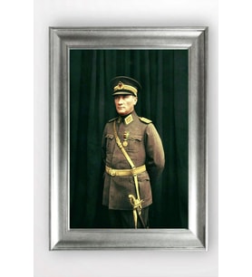 Gümüş Çerçeveli Atatürk Tablo cv1008