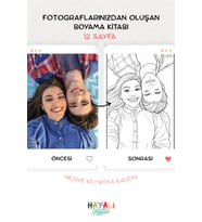 12 Fotoğraf , Özel Tasarım Boyama Kitabı , Her Yaşa Özel , Çocuk Gelişimi , Doğum Günü , Sevgiliye , Hediye