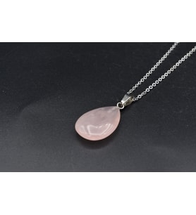 HAKİKİ DOĞAL PEMBE KUVARS KOLYE UCU 1.KALİTE 008