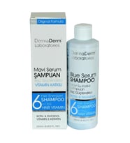 Dermaderm Mavi Serum Şampuanı Güçlendirici Biotin Keratin 250ML