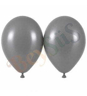 Duman Renk Lateks Retro Balon (50 cm) - 2 Adet
