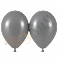 Duman Renk Lateks Retro Balon (50 cm) - 2 Adet
