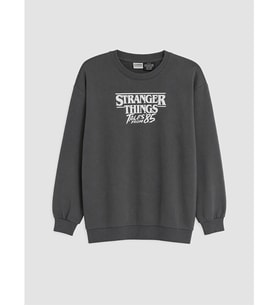LCW Kids Antrasit Lisanslı Erkek Çocuk Sweatshirt