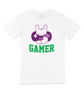 Mor Gamer Hand Tişört
