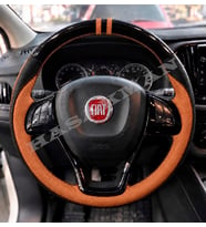 Fiat Fiorino Dikme Direksiyon Kılıfı Parlak Siyah Taba Detaylı Taba Çift Yüzük ve Dikiş 2016-2026