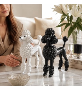 Dekoratif Kaniş Köpek Biblosu Polyester Masa Üstü Obje