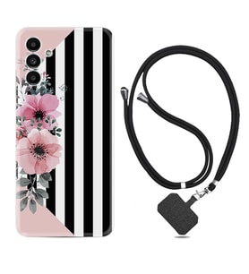 Samsung A23 A31 A32 A50 A51 A52 A53 A70 Kılıf Boyun Askılı Silikon Flowers 4 1390