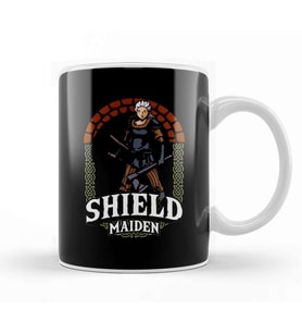 Shield Maiden Female Viking Warrior Norse Myth Kupa Bardak Porselen
