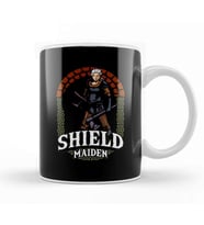 Shield Maiden Female Viking Warrior Norse Myth Kupa Bardak Porselen