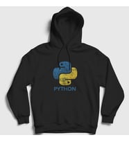 Presmono Unisex Siyah Logo V2 Python Developer Yazılımcı Kapüşonlu Sweatshirt 336587tt