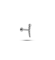 925 Ayar Gümüş Rodyumlu Minimal Süzme Top Tragus Piercing Küpe