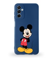Samsung Galaxy A04s Uyumlu Lansman Kılıf Altı Kapalı İçi Kadife  Mickey Mouse-B Tasarımlı  Kapak (Şeffaf)