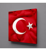 TÜRKİYE BAYRAĞI KANVAS TABLO 100x100cm (Karışık)
