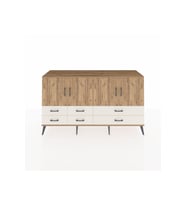 Kronos Konsol 6 Raflı 6 Çekmeceli 4 Kapaklı 176x59x99 Çam-Çam/Aytaşı