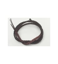 8-12 MM YASSI ÖRGÜLÜ NATUREL (DOĞAL) DERİ KORDON (1 METRE) (Kahverengi)