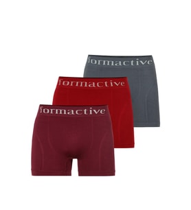 FORMactive Microfiber Likralı Erkek Boxer 3lü Set Bordo