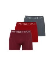 FORMactive Microfiber Likralı Erkek Boxer 3lü Set Bordo
