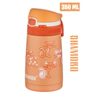 Renkli Çocuk Paslanmaz Çelik Pipetli Termos 350 ml, BPA İçermez