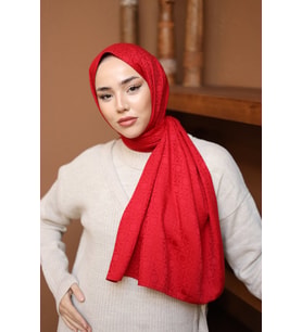 Kırmızı Silk Home Deluxe Şal 40003