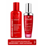 Güçlü ve Uzun Saç Bakım Seti Kırmızı Sprey + Root Activator