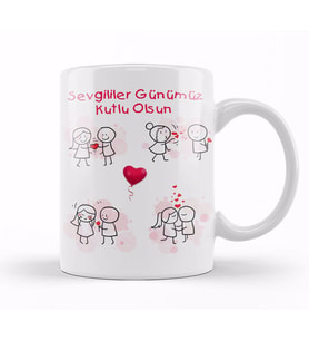 En Çok Satılan Sevgililer Günü Sevgiliye Hediye Kupa Bardak Porselen