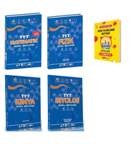 TYT 2027 Matematik Fizik Kimya ve Biyoloji 4lü Set Soru Bankası + Planlama Defteri
