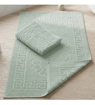 Menesch %100 Pamuklu Çiftli Ultra Emici Banyo Ayak Havlusu Seti (Zemin Koruyucu & Kurulama Havlusu)