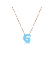 G HARFİ OPAL 925 AYAR GÜMÜŞ KOLYE