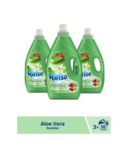 Rinso Aloe Vera Renkliler için Sıvı Çamaşır Deterjanı 3000 ML 50 Yıkama x 3 Adet
