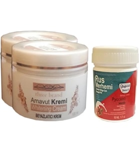 Süper Three Brand Vücut 100 ml Arnavut 2 Ad + Rus Merhemi 50 ml 1 Ad