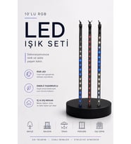 Northcity RGB LED Dış Ve İç Mekan Süsleme Işığı 10 Çubuklu Şerit